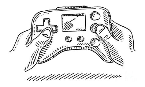 Hands Holding A Video Game Controller Drawing Drawing by Frank Ramspott ...