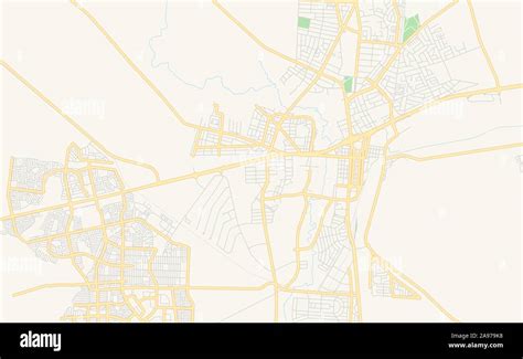 Printable street map of Klerksdorp, South Africa. Map template for ...