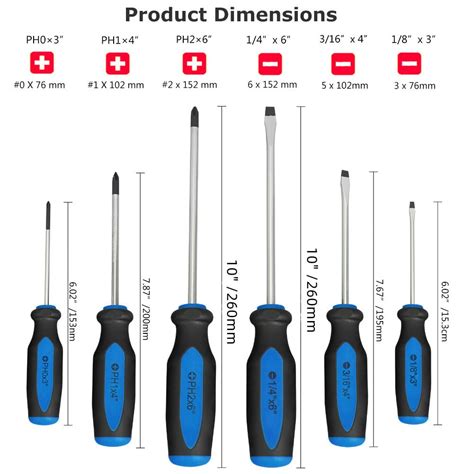 Phillips Head Screwdriver Sizes