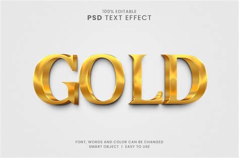 Premium PSD | Photoshop gold text effect