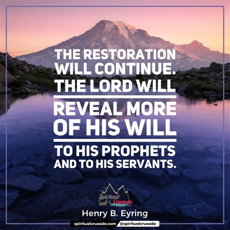 The Restoration will continue | Spiritual Crusade