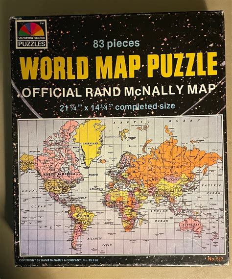 Vintage Official Rand Mcnally World Map Puzzle - Etsy