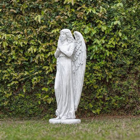 Alpine Corporation Praying Angel Statue (Resin - Garden Statues - Assembled - Multi), Gray ...