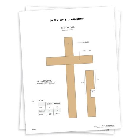 The Simple Cross DIY Plans in Nine Sizes - Etsy | Wooden crosses diy, Wood crosses diy, Diy cross