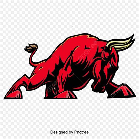 Cartoon Red Bull White Transparent, Cartoon Red Bull, Cartoon Clipart, Bull Clipart, Cartoon ...