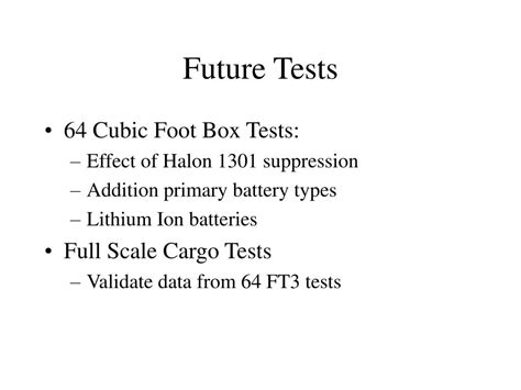 PPT - LITHIUM BATTERY FIRE TESTS PowerPoint Presentation, free download ...