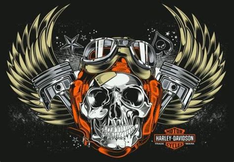 H.D. Skull Art | Harley davidson, Harley, Harley davidson art