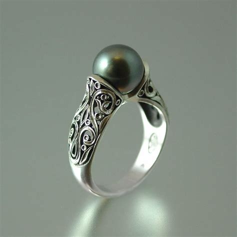 Black Pearl Engagement Ring Meaning | Pearl engagement ring, Pearl ...