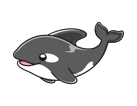 Cute Orca whale vector illustration. Killer whale cartoon clipart ...