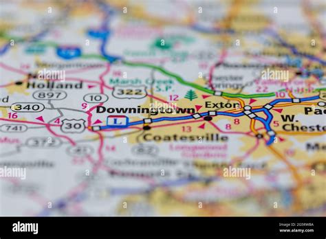 Downingtown Pennsylvania USA shown on a Geography map or Road map Stock ...