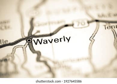 Waverly Tennessee Usa On Geography Map Stock Photo 1927645586 | Shutterstock