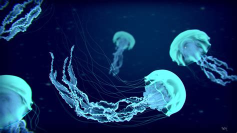 Free download Glowing Jellyfish by MtndewMan98 [1191x670] for your ...