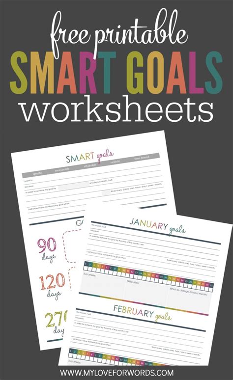 8 Free Goal Setting Worksheet Printables | Tip Junkie