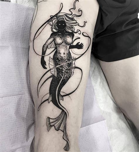 Evil Siren Mermaid Tattoo