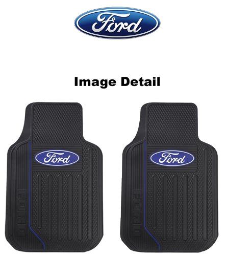 Ford Blue Oval Logo Elite Series Car Truck SUV Front Seat Rubber Floor Mats PAIR - Goomononoaeaa