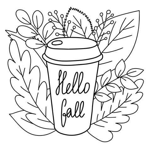 Coffee Mugs Coloring Pages