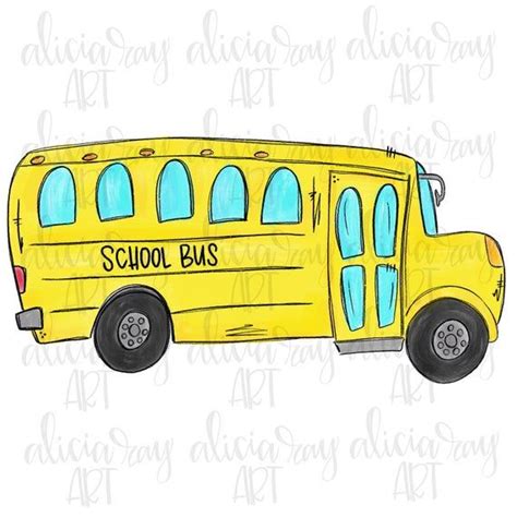 School Bus Sublimation PNG Design Teacher Yellow Bus - Etsy | School bus drawing, Printable ...