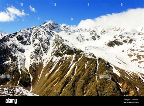 Caucasus mountains under snow Stock Photo - Alamy