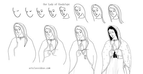 Art Class Ideas: Our Lady of Guadalupe Drawing