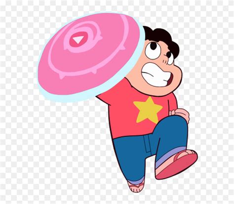 Transparent Cartoon Shield Png - Steven Universe Steven With Shield, Png Download - 584x652 ...