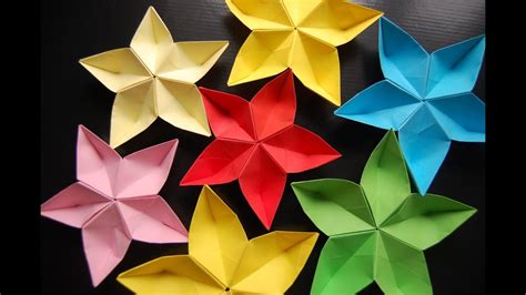 origami flower sakura - YouTube | Paper origami flowers, Easy origami flower, Origami flowers ...