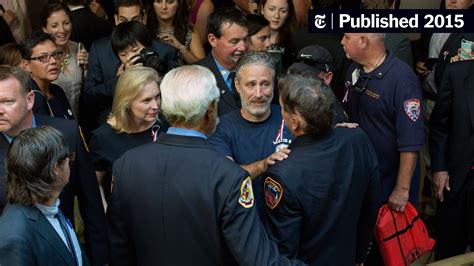 Jon Stewart Joins 9/11 Workers in Pressing Congress to Extend Benefits - The New York Times