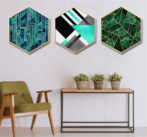 hexagon wall art paint - Sheena Orosco