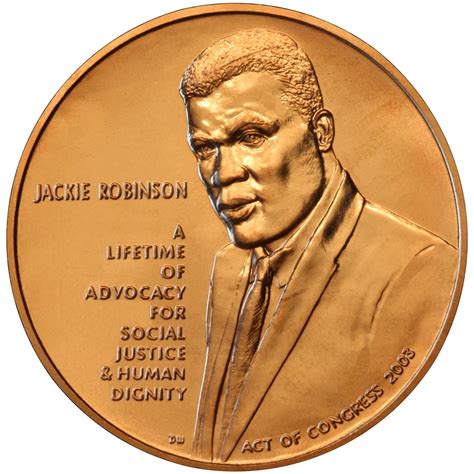 Jackie Robinson Bronze Medal (obverse) | Museum of American Finance