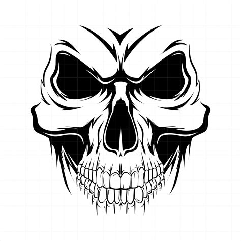 Human Skull Line Drawing | Free download on ClipArtMag