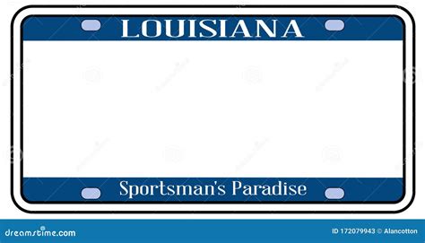 Blank Louisiana State License Plate Stock Vector - Illustration of ...