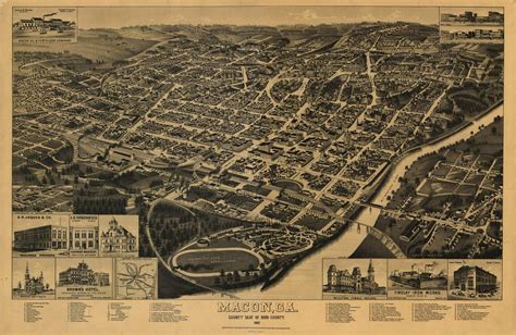 Historic Map - Macon, GA - 1887 | World Maps Online