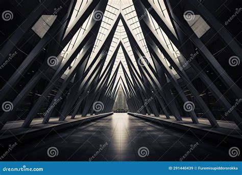 Abstract Architecture Symmetrical Lines and Shapes Stock Illustration - Illustration of concept ...