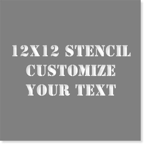 Pick Your Size Custom Stencil | Horizontal