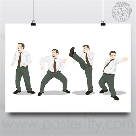 David Brent - The Office Comic Relief Dance - Minimalist Poster — Posteritty