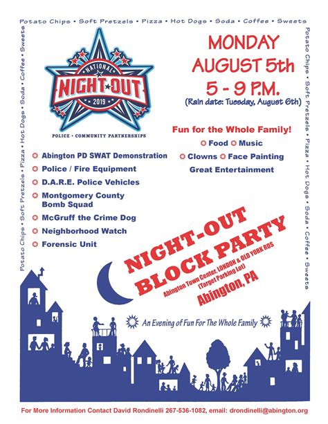 Pre National Night-Out Block Party – Abington Township Police Department