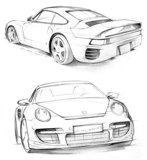 Car Sketch Practice by darkdamage | Car sketch, Car drawing pencil, Car ...