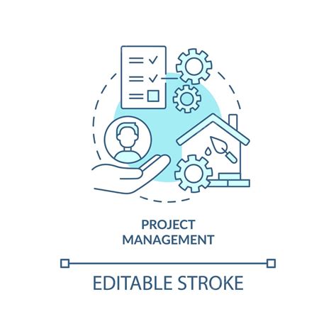 Project Management Turquoise Concept Icon Complex Efficiency Symbol ...