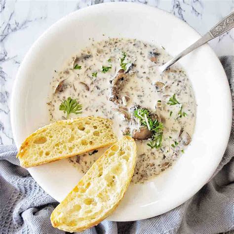 Slow Cooker Mushroom Soup - Sweet Caramel Sunday