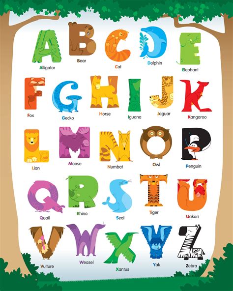 Animal Alphabet - Poster and Flash Cards by David Corrente at Coroflot.com