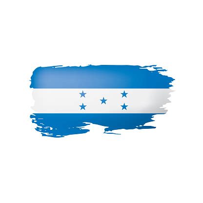 Ilustración de Bandera De Honduras Vector Ilustración Sobre Un Fondo Blanco y más Vectores ...