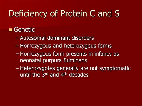 PPT - Protein C and Protein S Deficiency PowerPoint Presentation, free download - ID:6793375