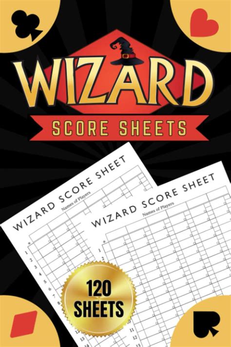 Wizard Score Sheets: Wizard Card Game Score Pads - Wizard Scorepads - Wizard Cards - 120 Sheets ...