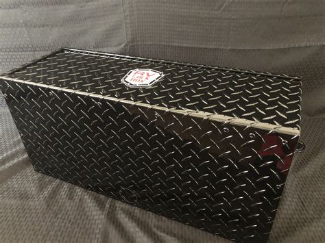 27" Diamond Plate Aluminum Battery Lock Box — Rvlockbox.com