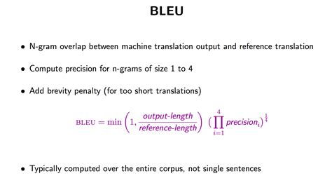 machine learning - Variation in BLEU Score - Stack Overflow