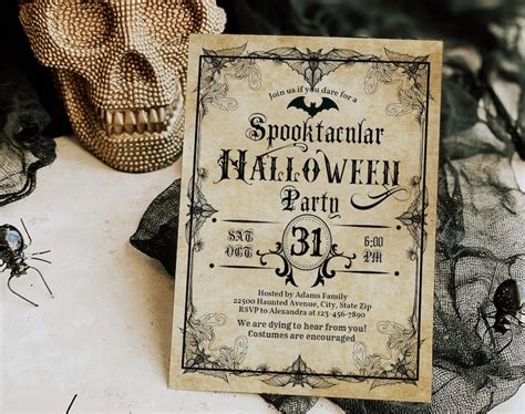 Vintage Halloween Invitations Halloween Party Invite Antique - Etsy