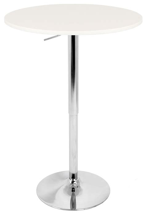 Adjustable White Bar Table from Lumisource (BT-ADJ23TW W) | Coleman Furniture