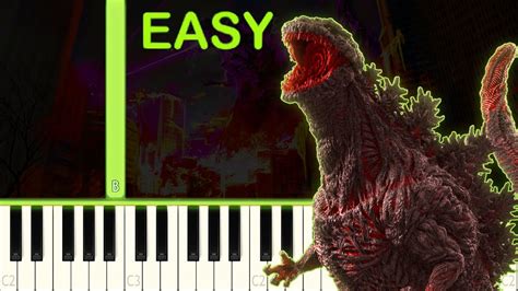 SHIN GODZILLA´S THEME - EASY Piano Tutorial - YouTube