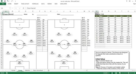 Free Soccer Team Roster Template - Printable Form, Templates and Letter