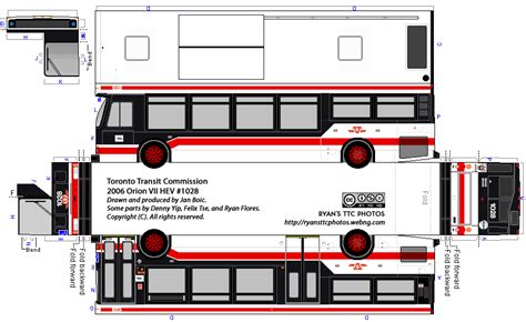 SP. Papel Modelismo: PaperCraft Bus 2006 Orion VII HEV - Toronto ...