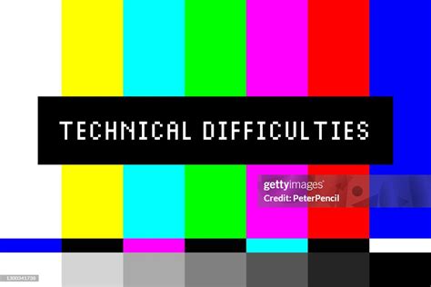 Technical Difficulties Tv Screen Test Television Test Pattern Stripes Retro Style Screensaver ...